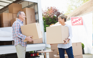 Couple moving