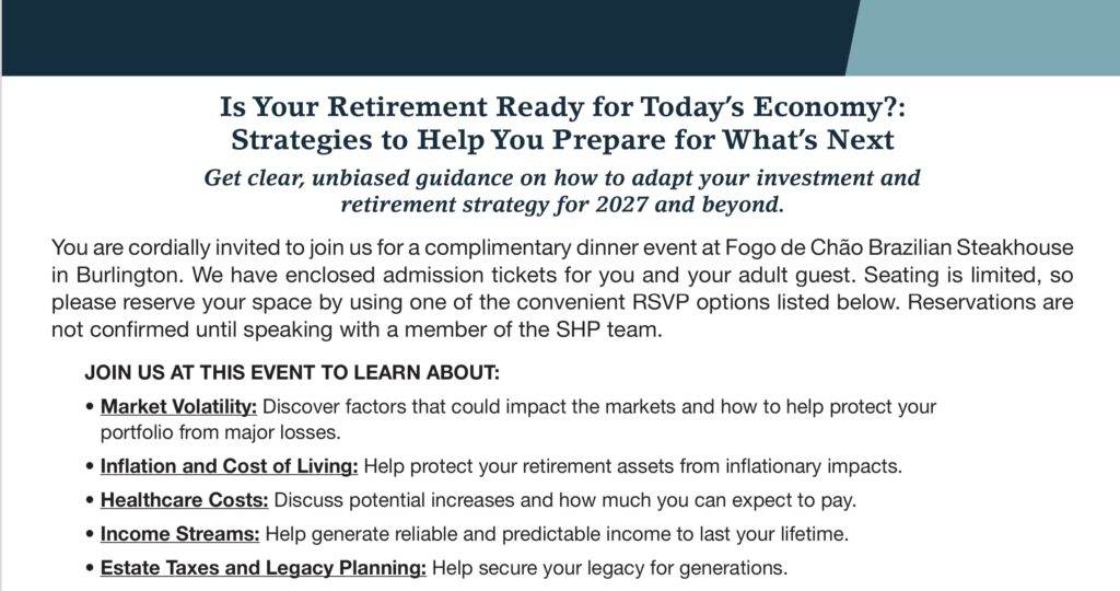 retirement planning event near me